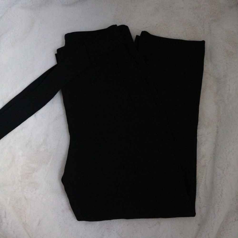 Aritzia Black Tie Front Pant